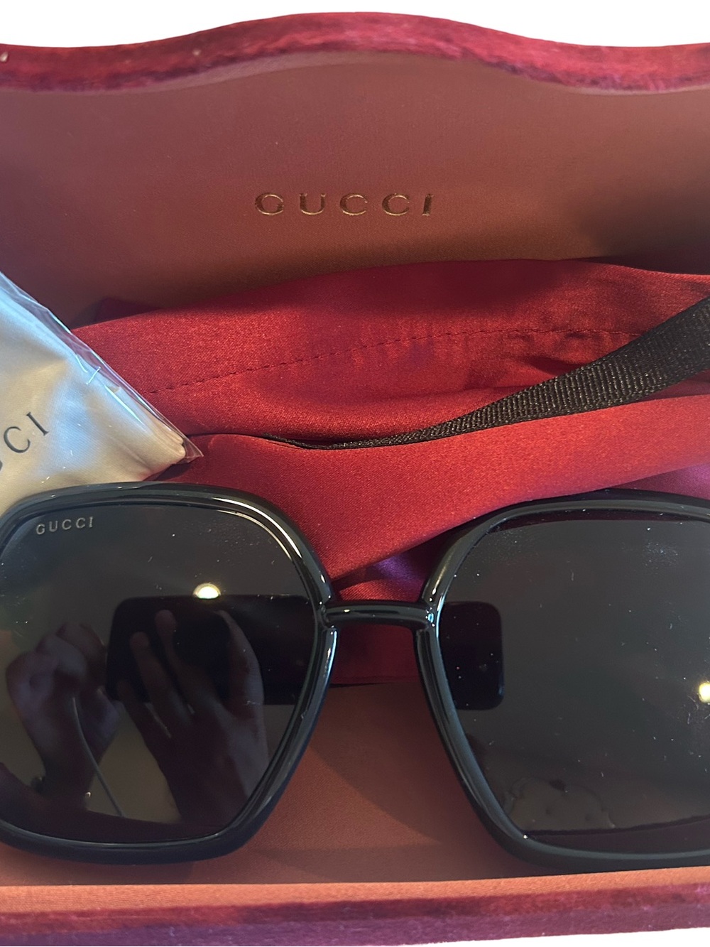 NEW Gucci Women’s Hexagonal Sunglasses with Iconic Horsebit Gold Tone Details